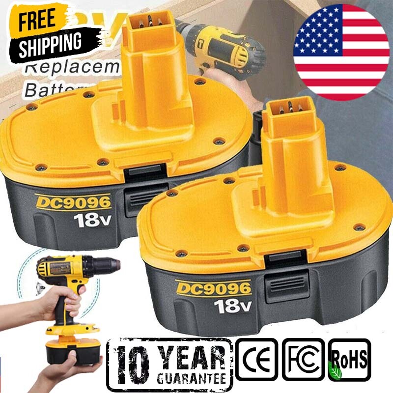 1-2PACK 7.0AH 18V For Dewalt 18 VOLT DC9096 DC9098 Ni-MH Battery DC9099 Replace