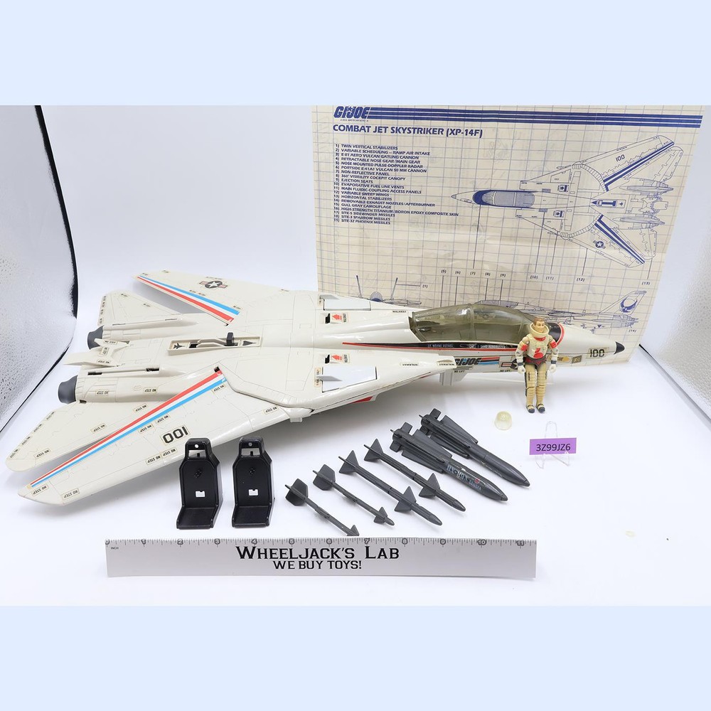 Skystriker XP-14F Combat Jet W/ Ace G.I. Joe 1983 Hasbro Action Figure Vehicle-image