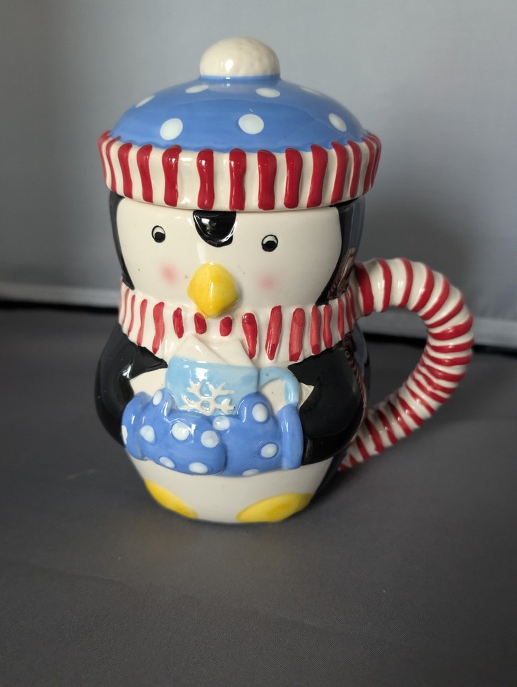 Penguin Winter Christmas Mug Snowflake MSRF, Inc. Design Studio