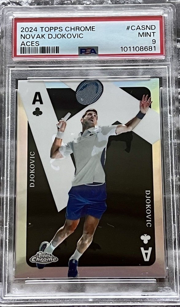 101108681 Novak Djokovic 2024 Topps Chrome Tennis CAS-ND Aces PSA 9