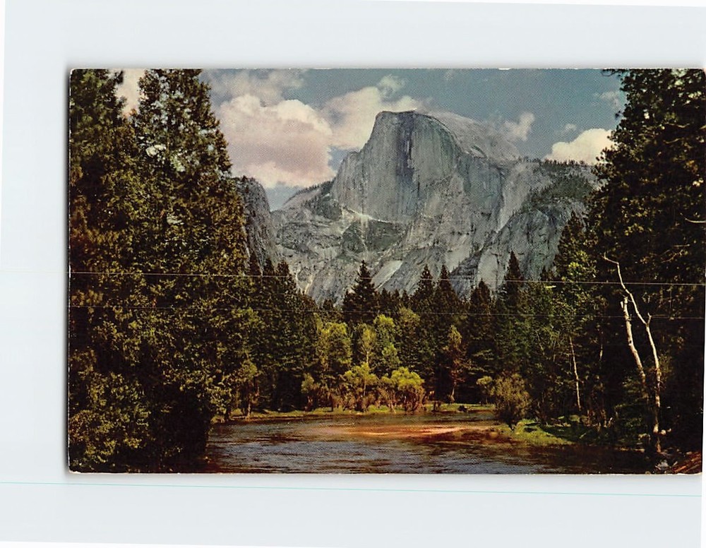 Postcard Half Dome & Merced River Yosemite National Park California USA
