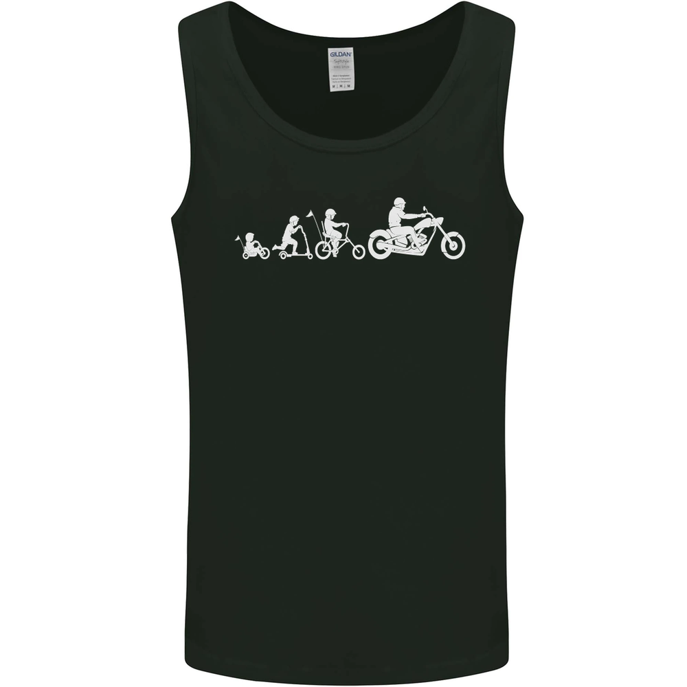 Evolution Motorcycle Motorbike Biker Mens Vest Tank Top