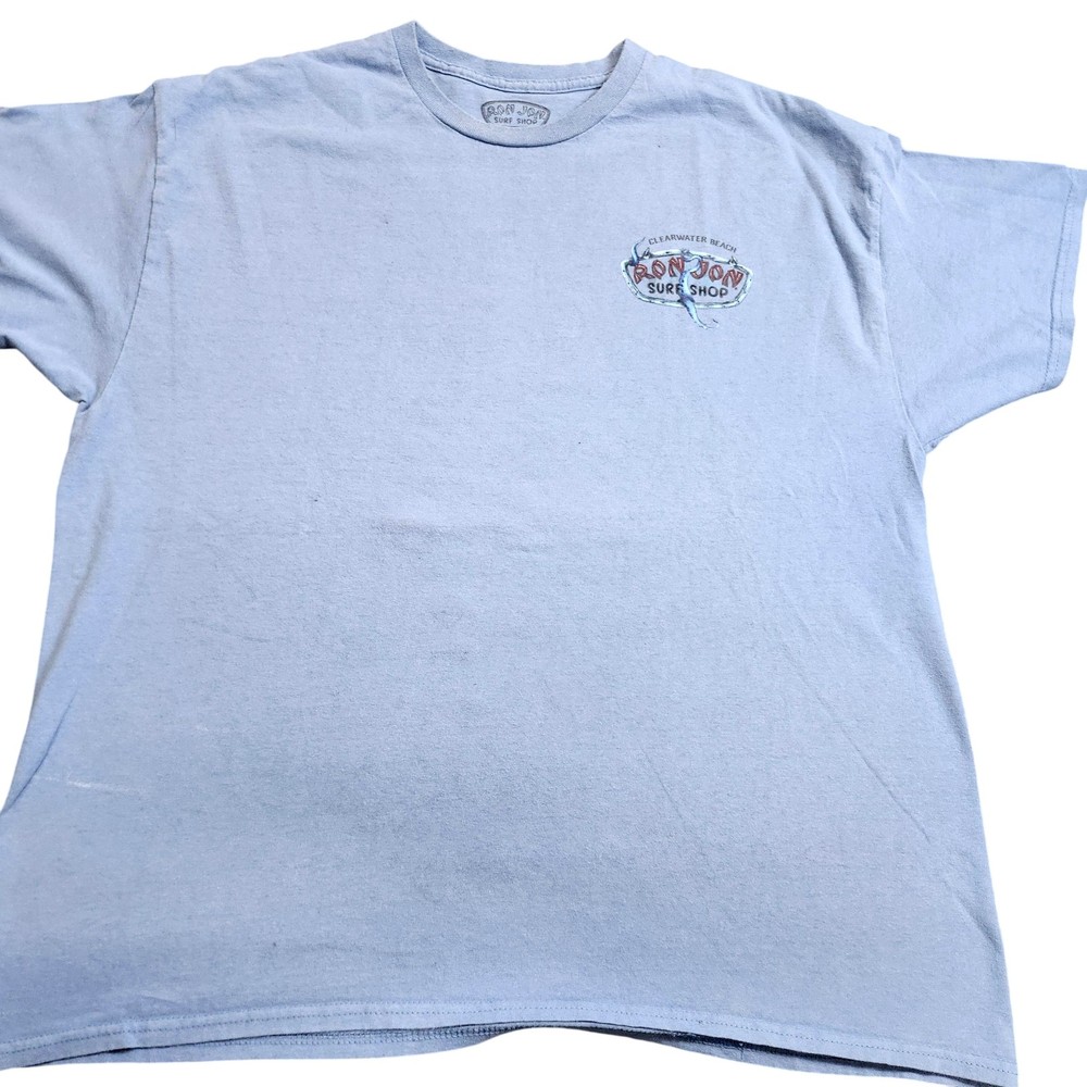 Ron Jon Surf Shop Shirt Mens XL Blue Octopus Graphic Tee Clearwater Beach
