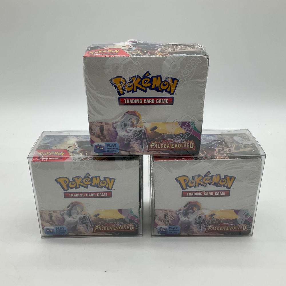 Lot of (3) Pokemon TCG Paldea Evolved Booster Boxes SEALED/NEWPROBSTEIN is actively accepting consignments !!