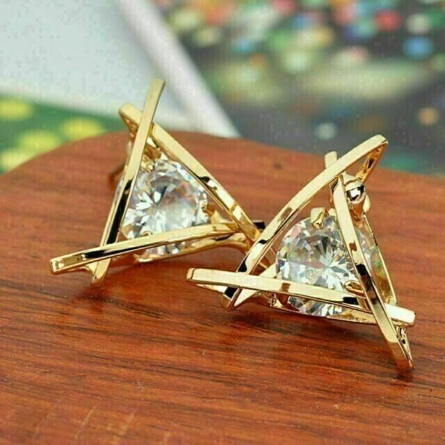 1.50Ct Round Simulated Diamond Stud Earrings in 14K Yellow Gold Plated for Women