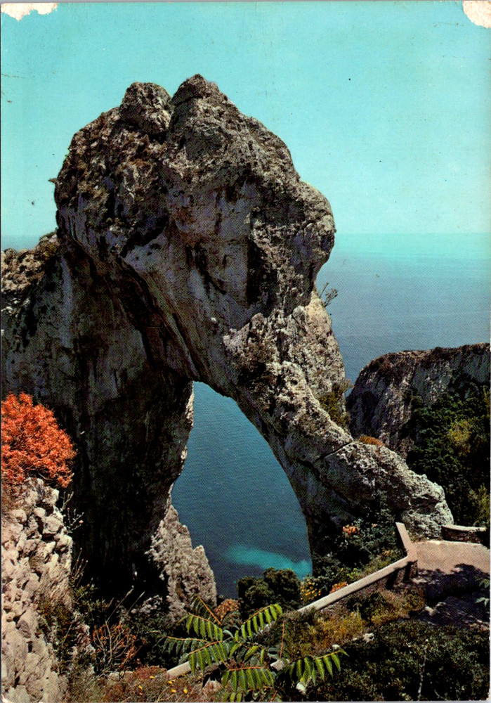 Vintage Postcard Natural Arch Capri Italy