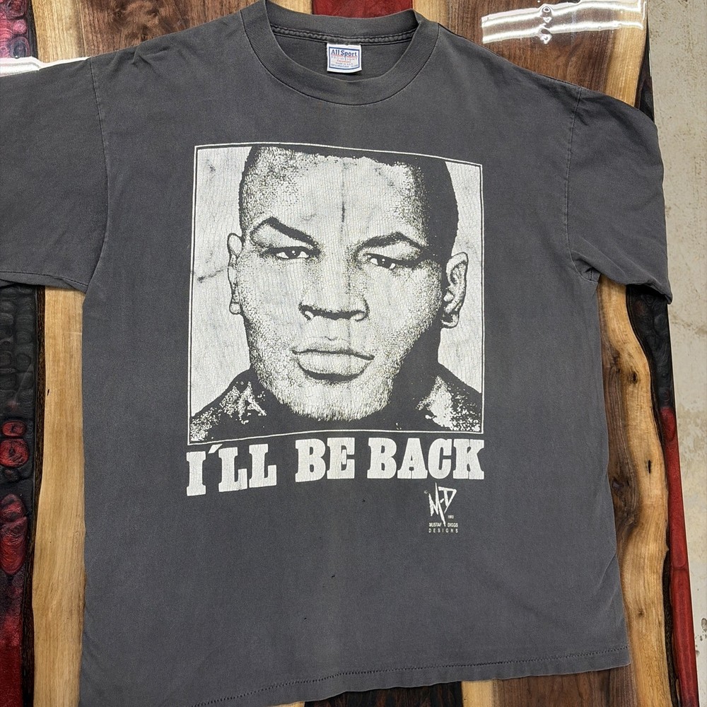 Vintage Free Mike Tyson I’ll Be Back T-shirt Single Stitch Rap Tee USA Men’s XL
