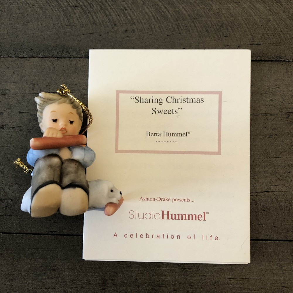 Goebel Berta Hummel 1997 Porcelain Figurine “Sharing Christmas Sweets” Vintage