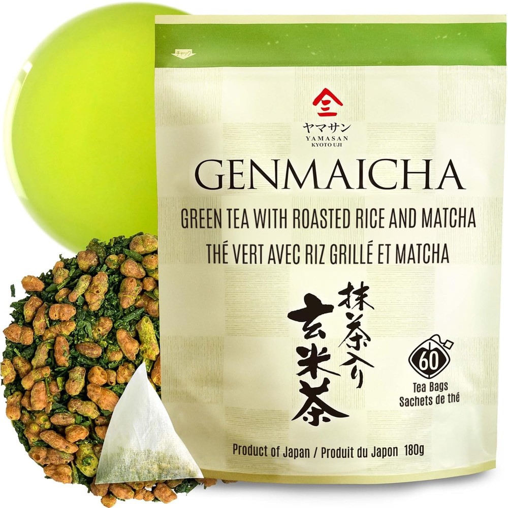 Chaganju Genmaicha Matcha Green Tea with Roasted Brown Rice Low Caffeine