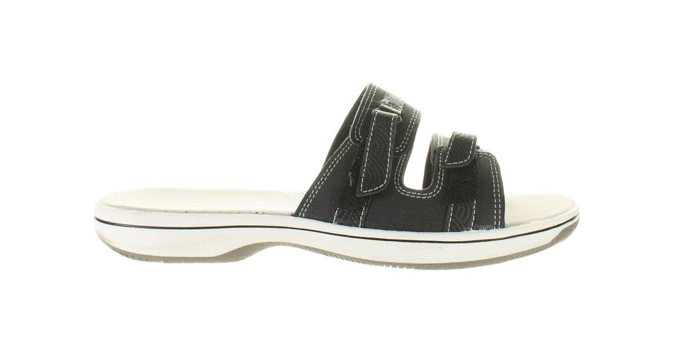 Clarks Womens Breeze Piper Black Sandals Size 10 Comfortable & Stylish