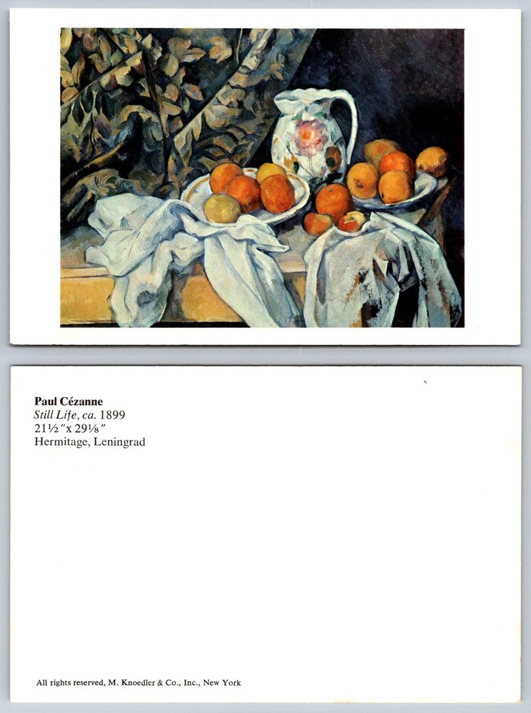Paul Cézanne Still Life ca. 1899 Art Postcard Hermitage Leningrad Knoedler