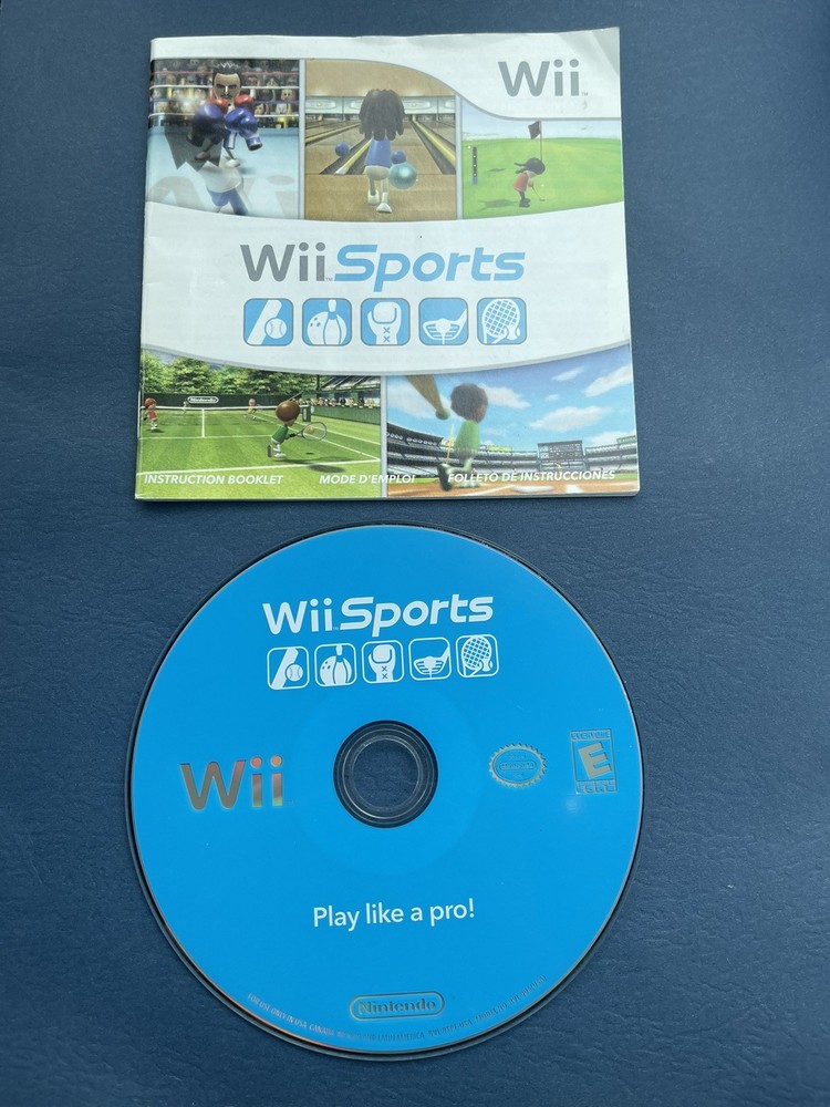 Wii Sports Game 2006 Nintendo Wii Disc + Manual TESTED WORKS