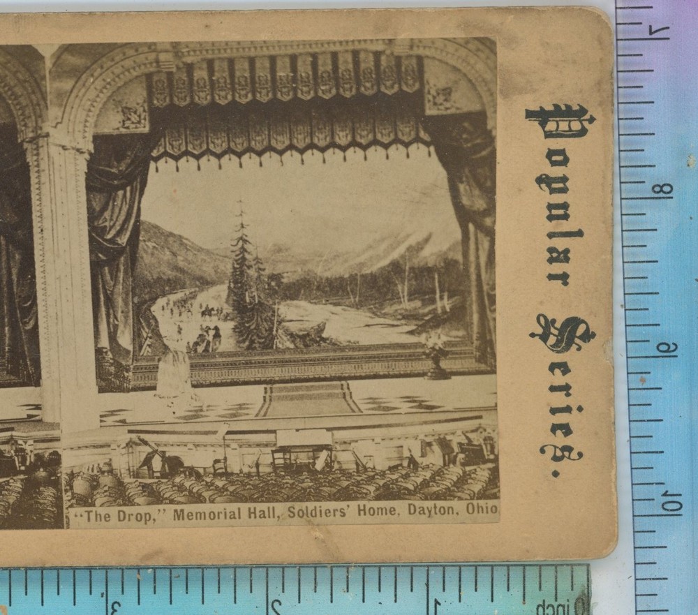 The Drop Memorial Hall Soldiers Home Dayton OH Ohio Stereoview