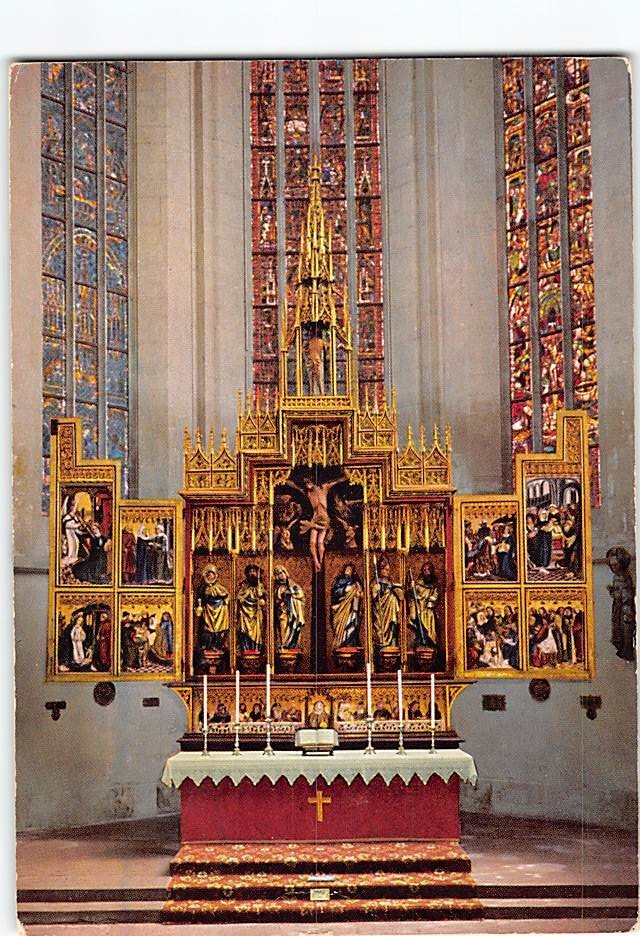 Postcard Interior St. Jakob Church Rothenburg ob der Tauber Germany