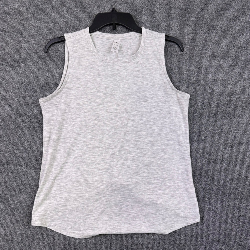 Yogalicious Womens Gray Heather Split Back Activewear Tank Top Size M Medium