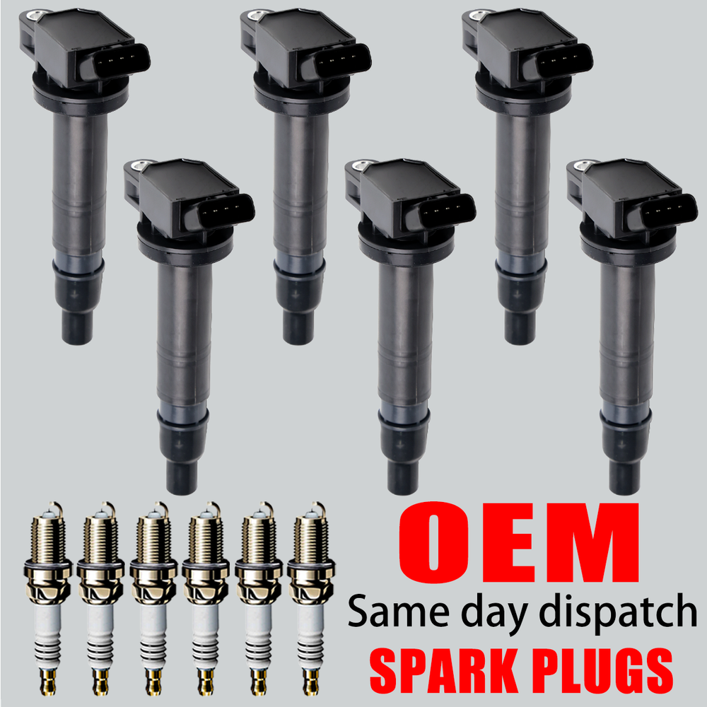 6X OEM Ignition Coil & 6X Iridium Spark Plug For Toyota Tacoma Tundra 4.0L UF495