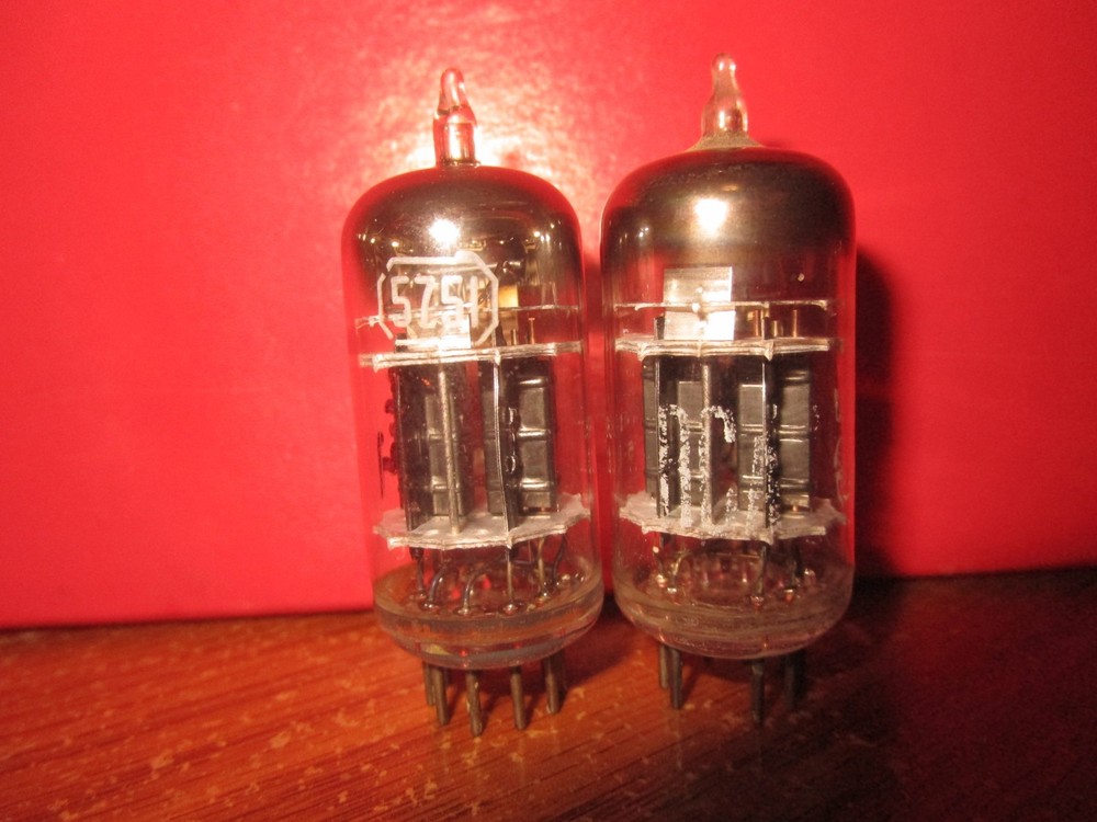 (2) Matched 110% RCA 3-Mica Blackplate SQ Getter 5751   Audio Tubes