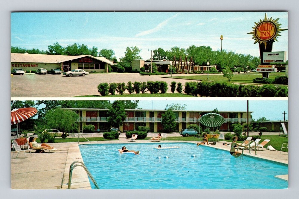 Valdosta GA-Georgia Quality Inn and Sampson's Restaurant Vintage Postcard
