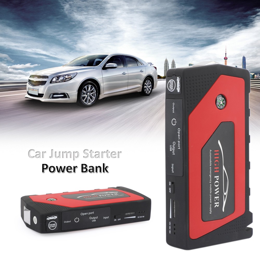 69800mAh Car Jump Starter Portable 4-USB Power Bank Battery Booster Clamp Kit E4