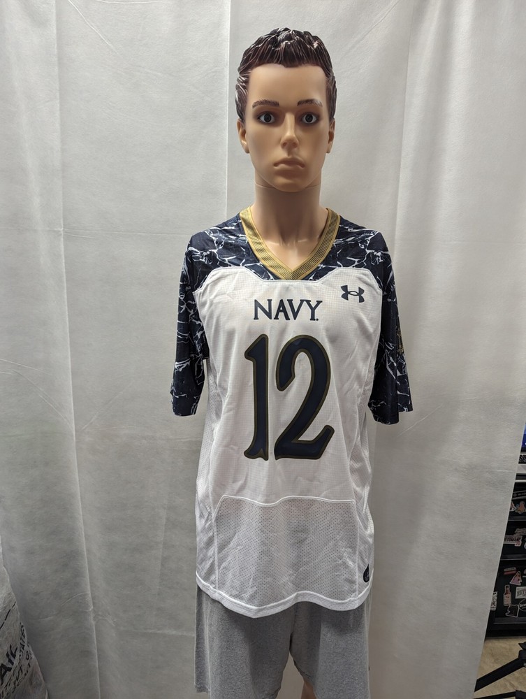 Navy NCAA Under Armour Football Jersey M New With Tags-image