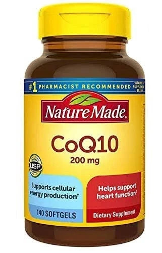Nature Made CoQ10 200mg 140 Softgels Heart Energy Antioxidant Supplement