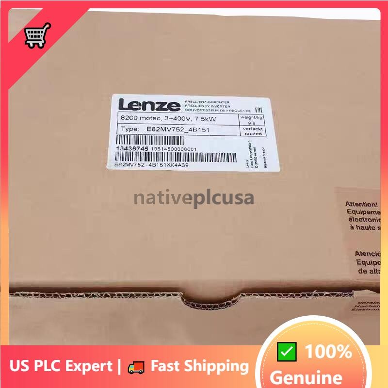New E82MV752_4B151 LENZE E82MV752-4B151 Inverter 8200 Motec 7.5kW E82MV7524B151