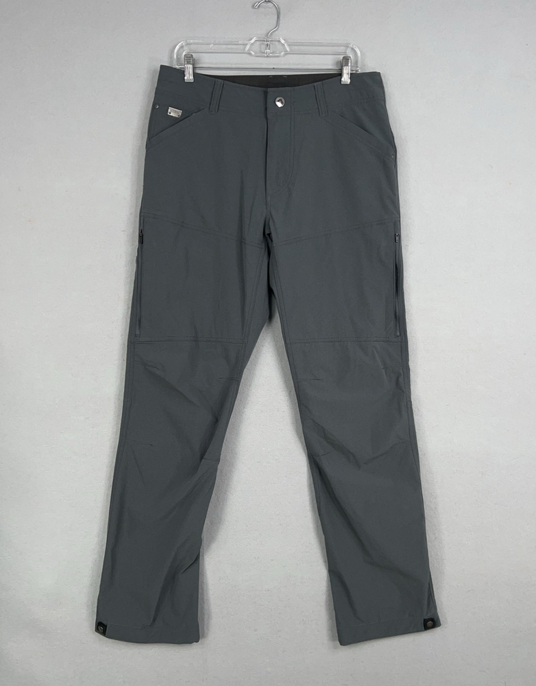 Kuhl Mens 32x34 Silencr Rouge Lightweight Hiking Pants Ripstop Stretch Gorp Gray
