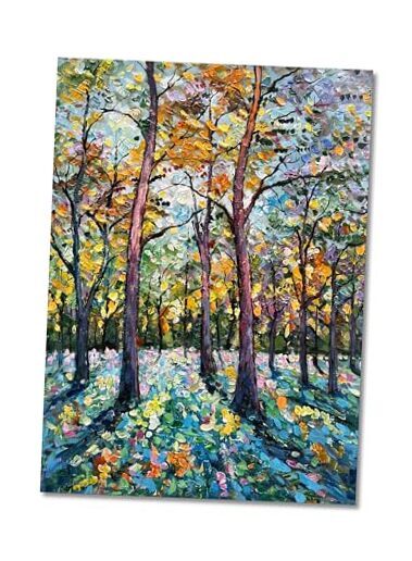Art 40x28 inch Hand-Painted Abstract Forest Landscape Oil Painting Modern Dn159-image