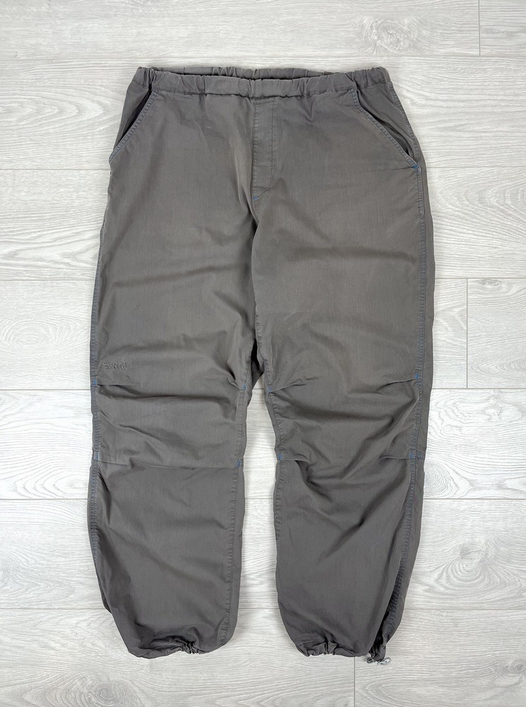 Rab Capstone Grey Baggy Outdoor Cotton Drawstring Pants 36 Mens Size