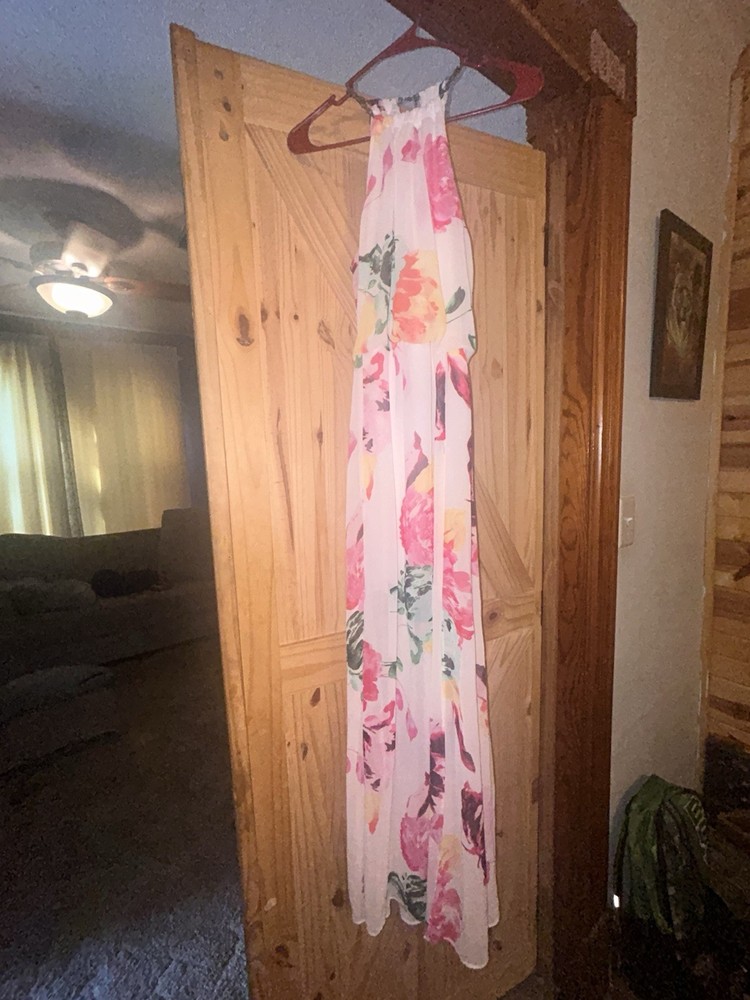 Elegant Floral Dress with Split for Women