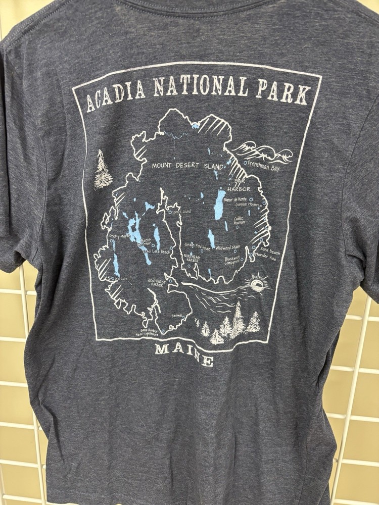 Acadia National Park Maine Short Sleeve T-Shirt Size Large 52/48 Cotton Poly-image