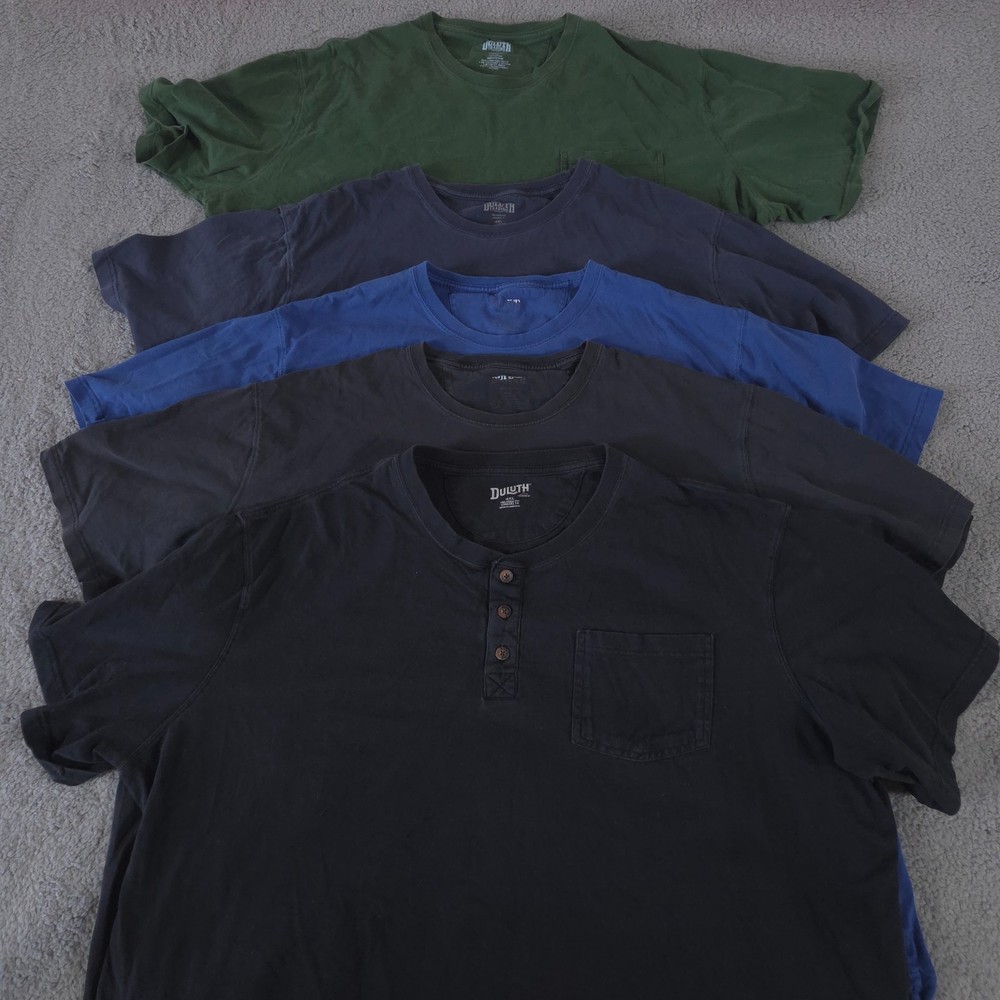 LOT OF 5 Duluth Trading Shirt Men 4XL Longtail T Relaxed Fit Short Sleeve Pocket