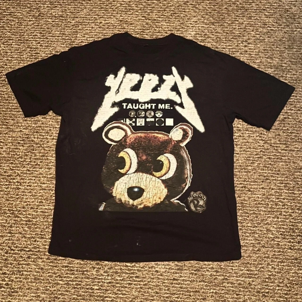 Kanye West rap tour short sleeve black color shirt QT1823