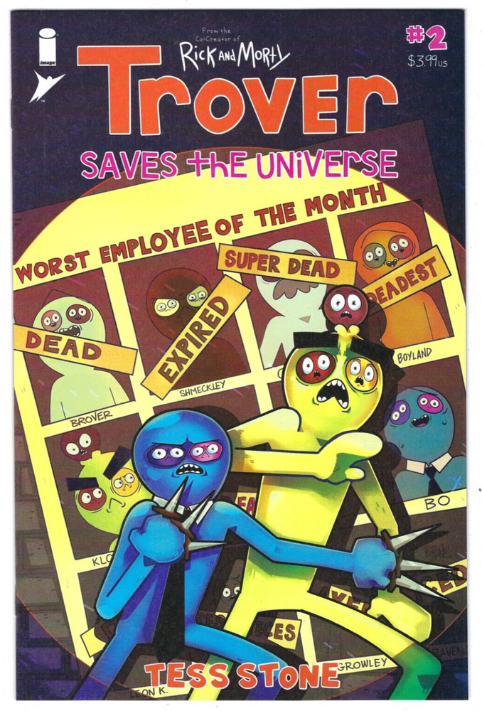 Image Comics Rick and Morty TROVER SAVES THE UNIVERSE #2 first print cover A