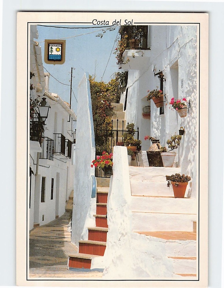 Postcard Typical Street  Costa Del Sol Spain