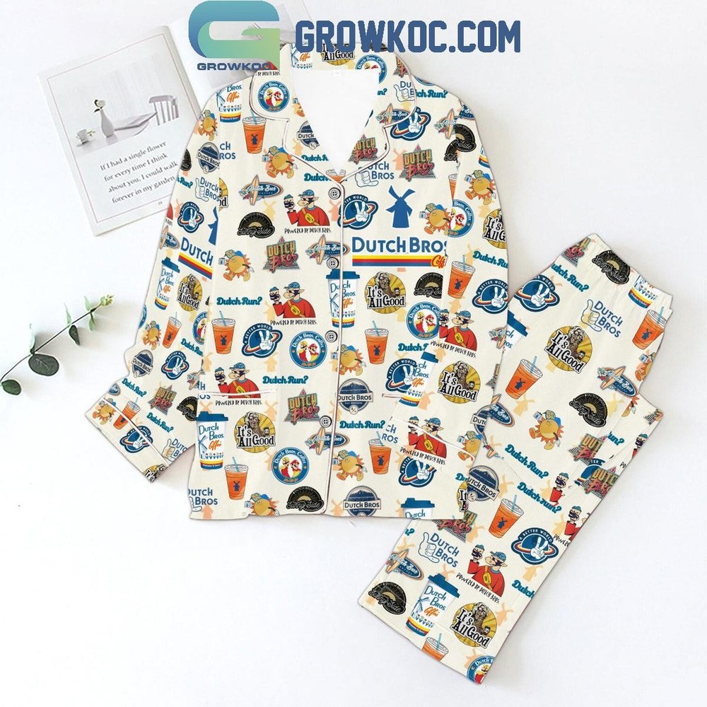 Dutch Bros It8217s All Good Celebrate Christmas Polyester Pajamas Set