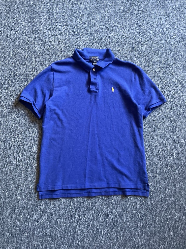 Polo Ralph Lauren Polo Shirt Boys XL 18-20 Blue Short Sleeve Red Pony Pique
