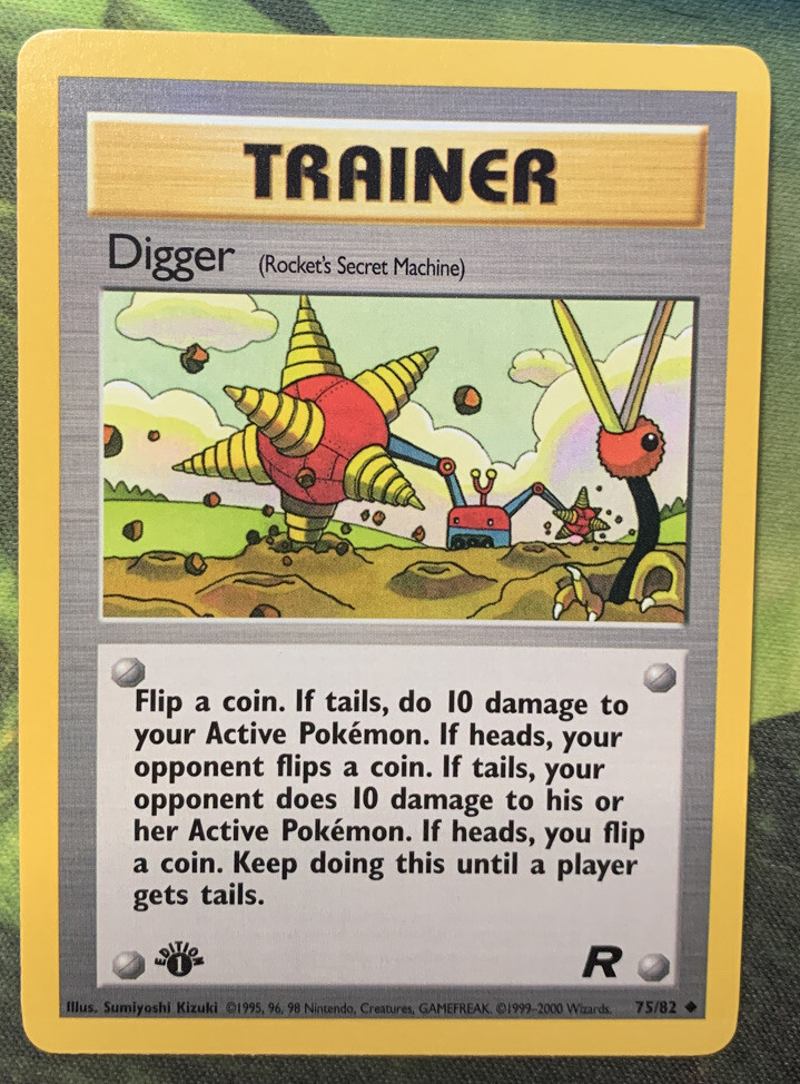 1st Edition Digger 75/82 - Team Rocket - Near Mint