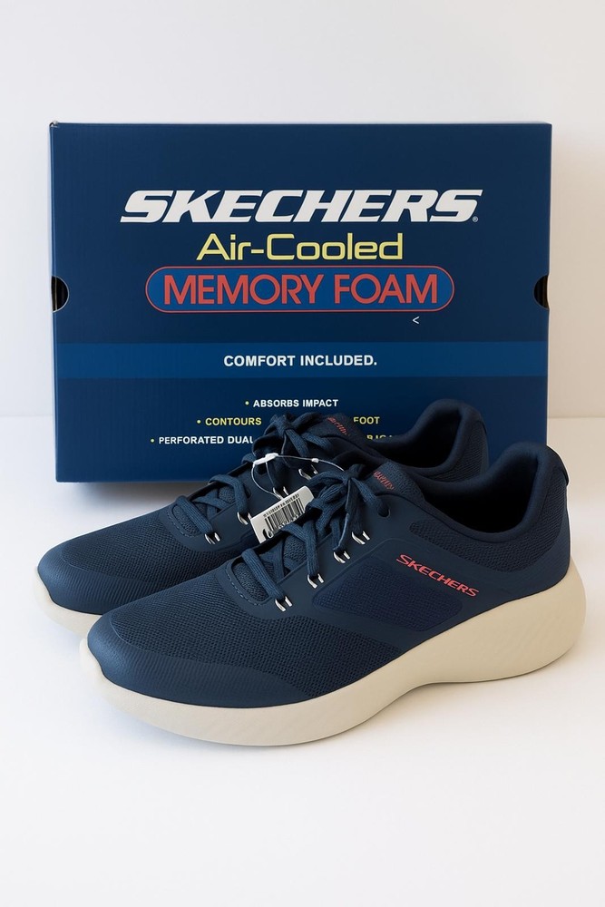 Skechers Men’s Lite Pro Trainers UK 11 Navy Shoes Memory Foam Comfort Walking