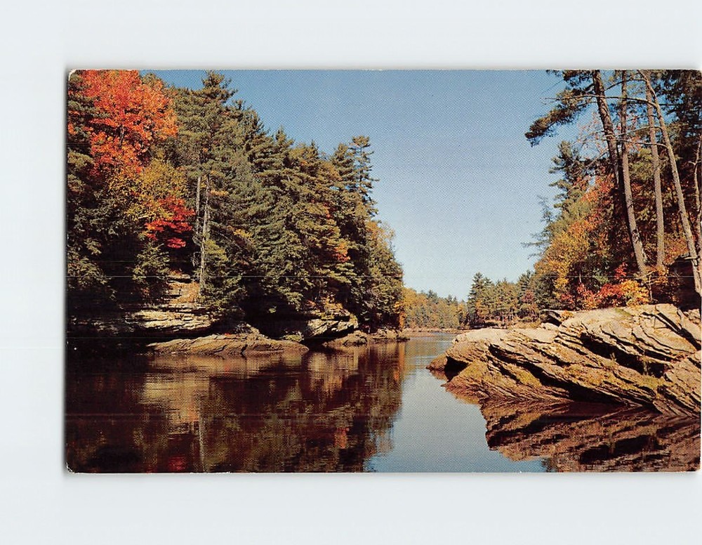 Postcard The Narrows Upper Dells of the Wisconsin River Wisconsin USA