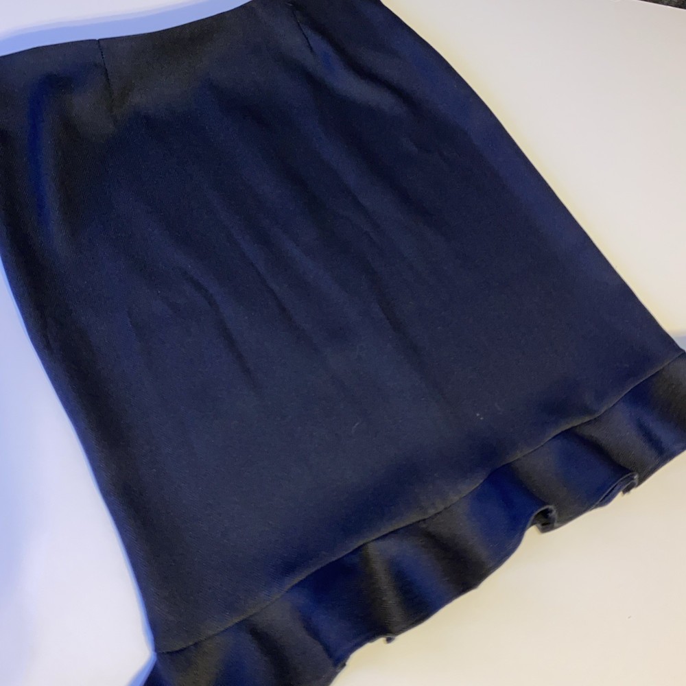 Women’s Black Skirt Career Ruffled Hem Size 16