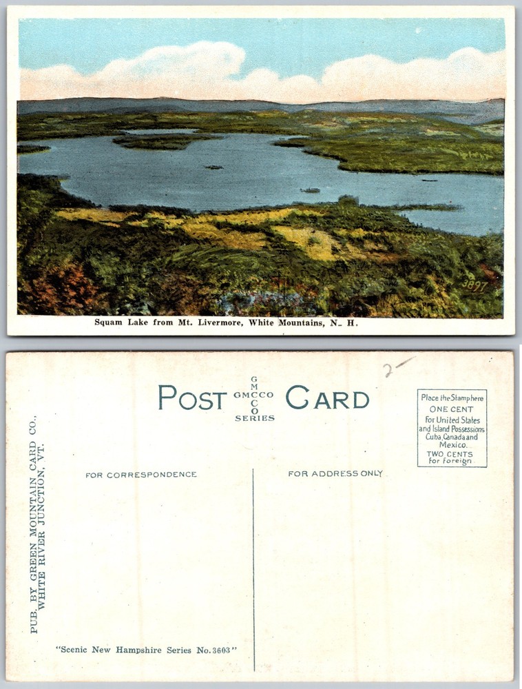 Squam Lake Mount Livermore NH Postcard