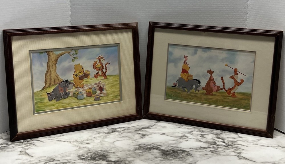Disney Winnie the Pooh & Friends Framed Wall Art Pictures Nursery/Kids Decor