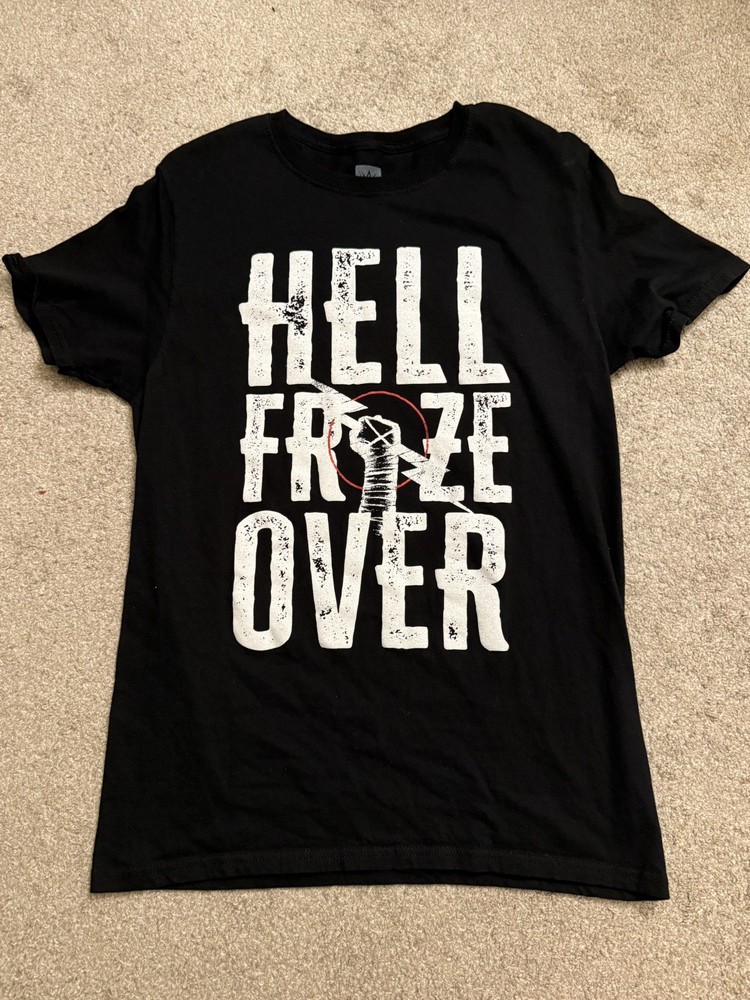 WWE CM PUNK HELL FROZE OVER BLACK T-SHIRT Authentic Men’s Medium