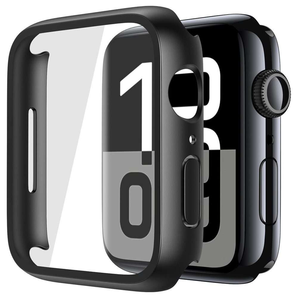 Misxi 2 Pack Tempered Glass Case Compatible for Apple Watch Series 10 (2024) 46m
