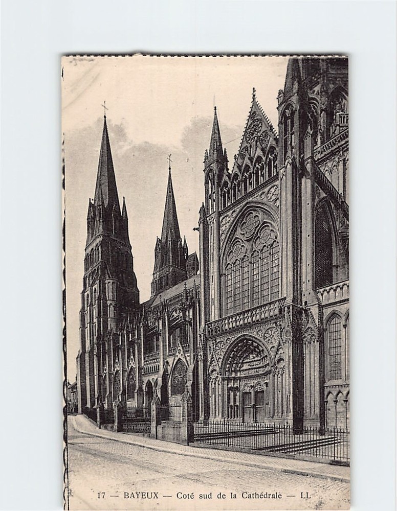 Postcard Coté sud de la Cathédrale Bayeux France