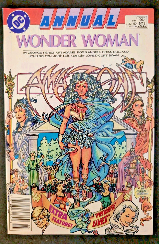 Wonder Woman Annual #1 Vol. 2 1988 DC Comics NEWSSTAND Annual VF/NM Copper Age