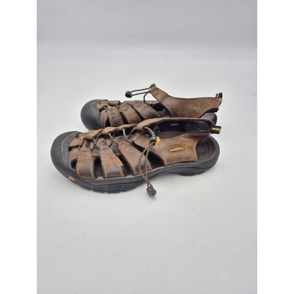 Keen Mens Newport Waterproof Leather Hiking Sandals for Outdoor Trails in Brown
