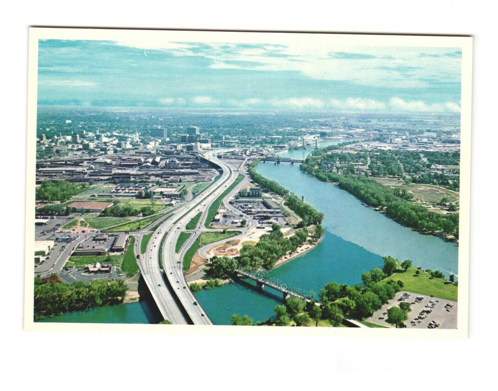 Confluence of the American and Sacramento Rivers VTG postcard Unp