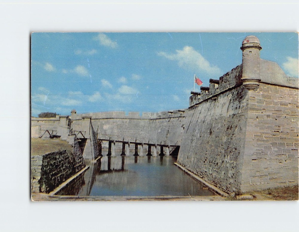 Postcard Castillo de San Marcos National Monument Saint St. Augustine Florida